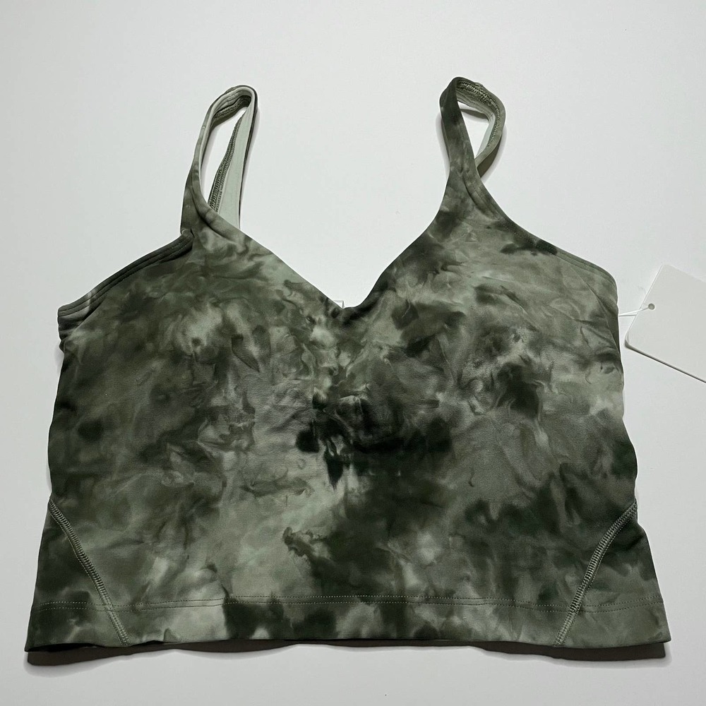 NEW Lululemon Align Tank Top Diamond Dye Light Sage Medium Olive Green Size 6